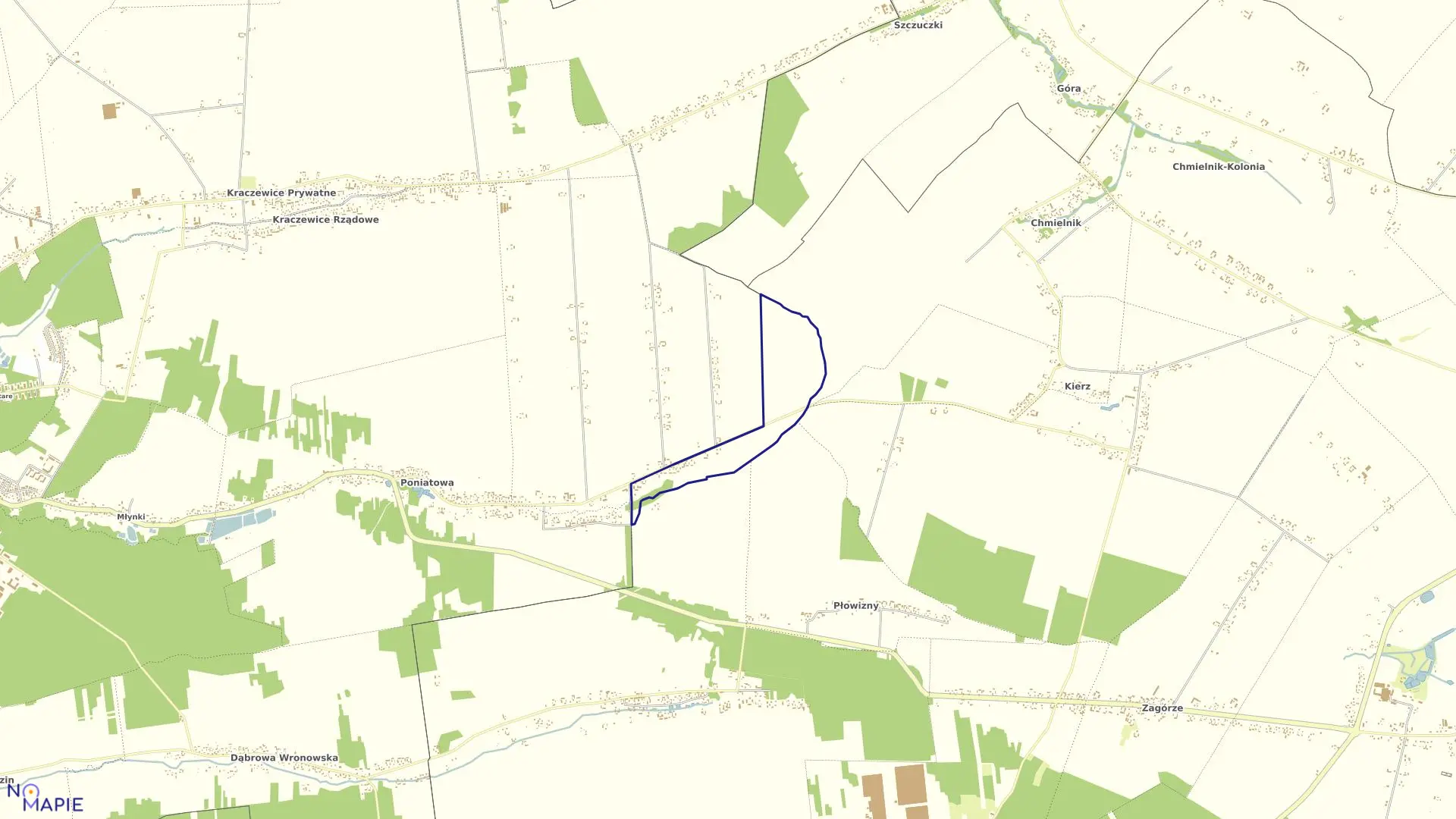 Mapa obrębu 15-STOCZKI w gminie Poniatowa